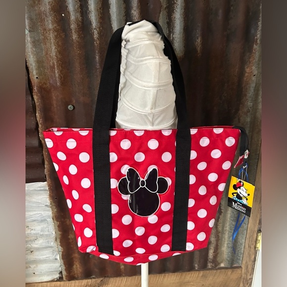 Disney Handbags - NWT- Disney Minnie Mouse Red Polka Dot Tote Bag